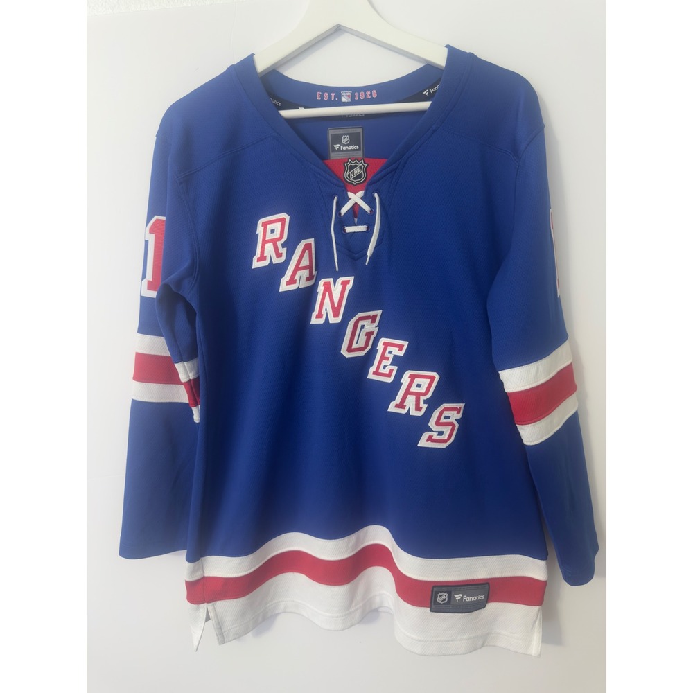 New York Rangers NHL Quimby 11 Hockey Jersey Mens Medium Blue Streetwear‎